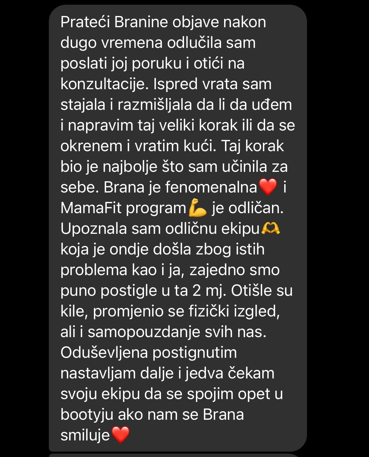 Poruka MamaFit mame 4